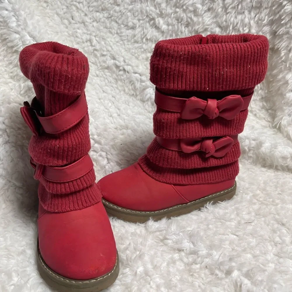 Dream Pairs KLOVE Girl's Winter Snow Boots Warm Walking Mid Calf Shoes SZ1